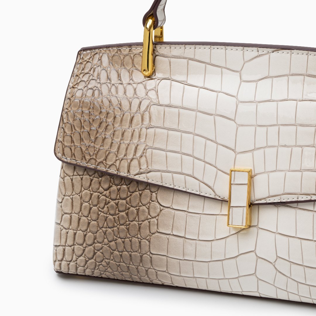 Lisa | Croc-Effect Medium Tote Bag