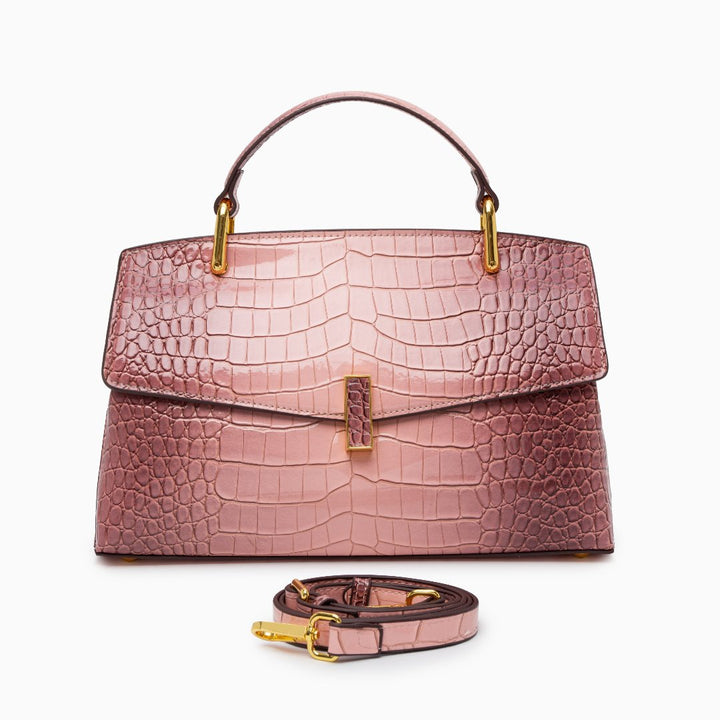 Lisa | Croc-Effect Medium Tote Bag