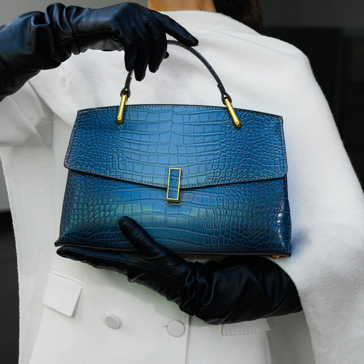 Lisa | Croc-Effect Medium Tote Bag