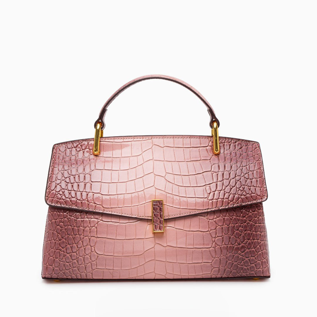 Lisa | Croc-Effect Medium Tote Bag
