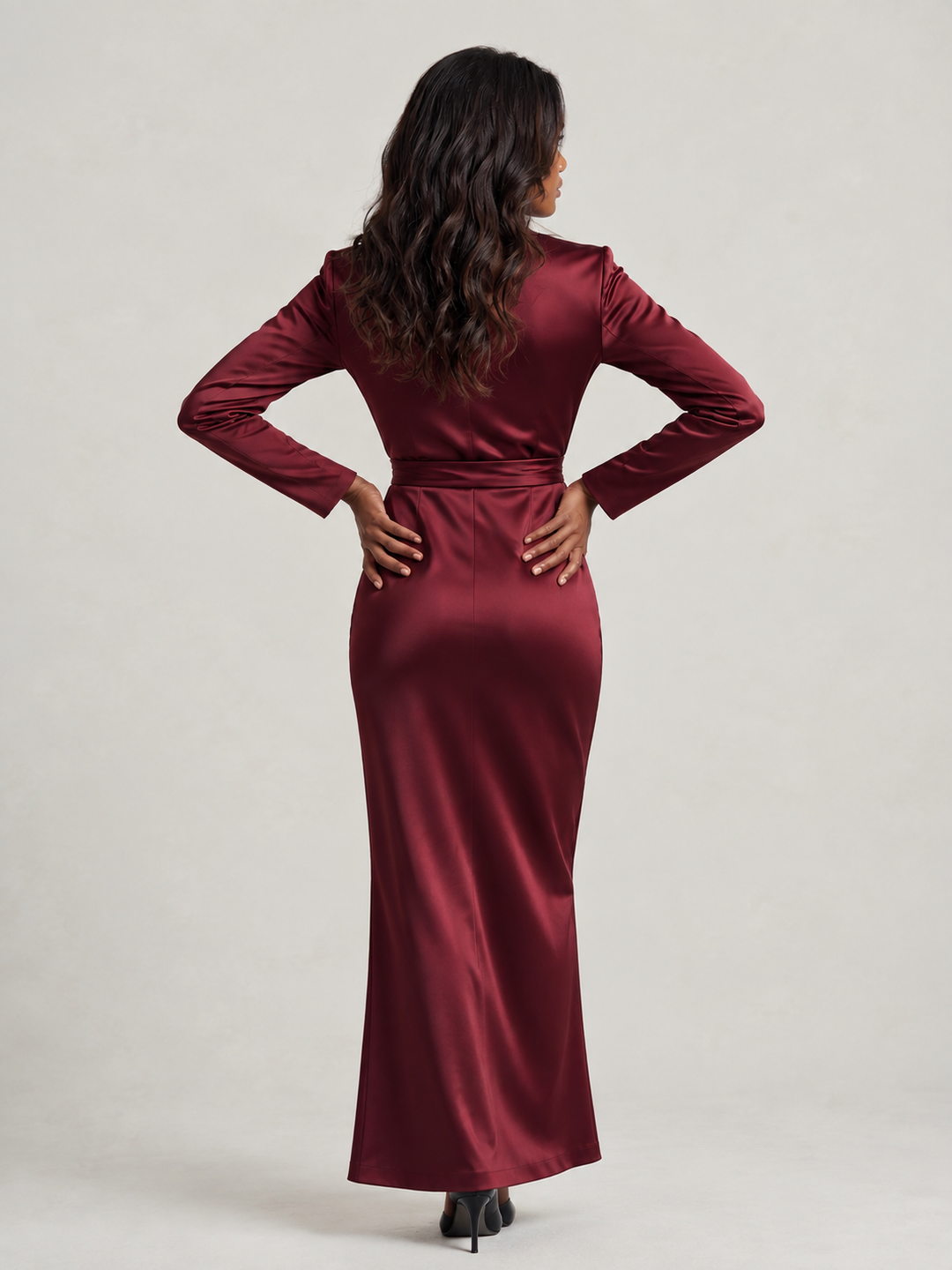 Isabel™ | Satin Wrap Dress