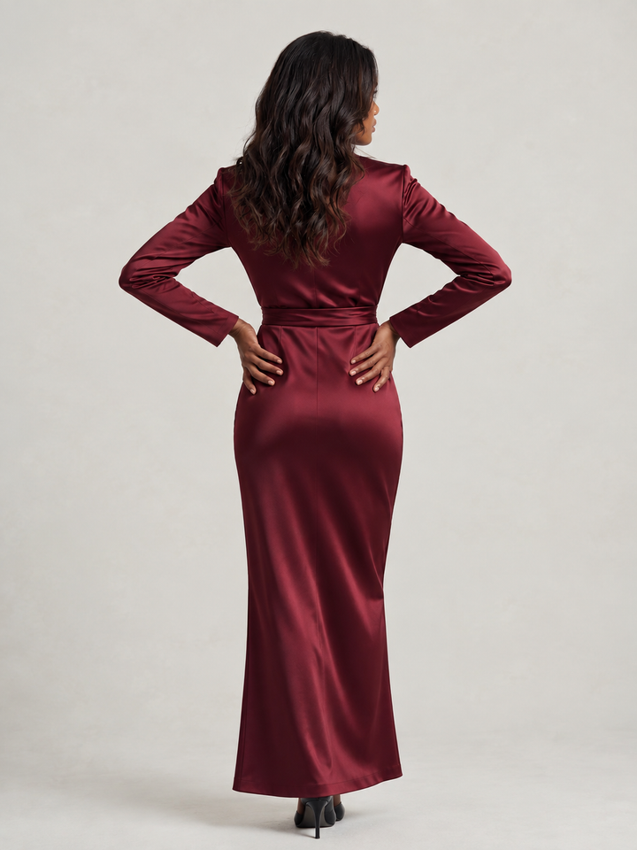 Isabel™ | Satin Wrap Dress