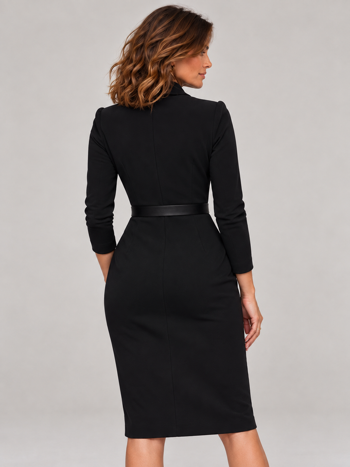 Melody | Long Sleeve Pencil Dress with Belt