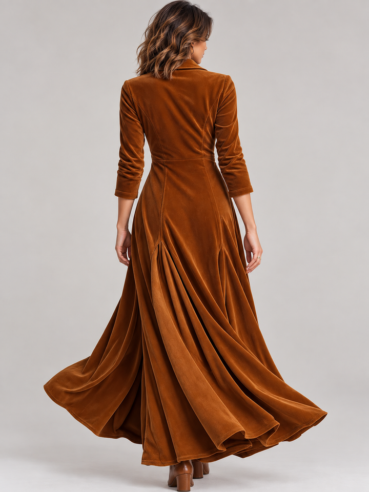 Eliza | Vintage-Style Velvet Maxi Dress
