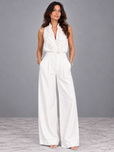 Chloé | Ensemble élégant avec haut et pantalon large
