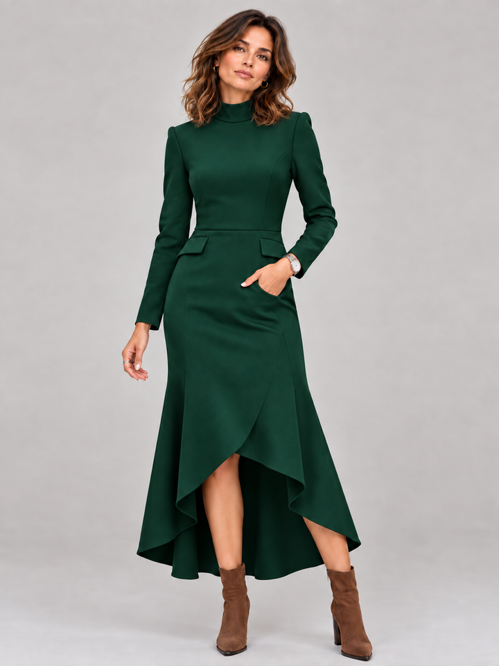 Elegant High-Neck Maxi Dress