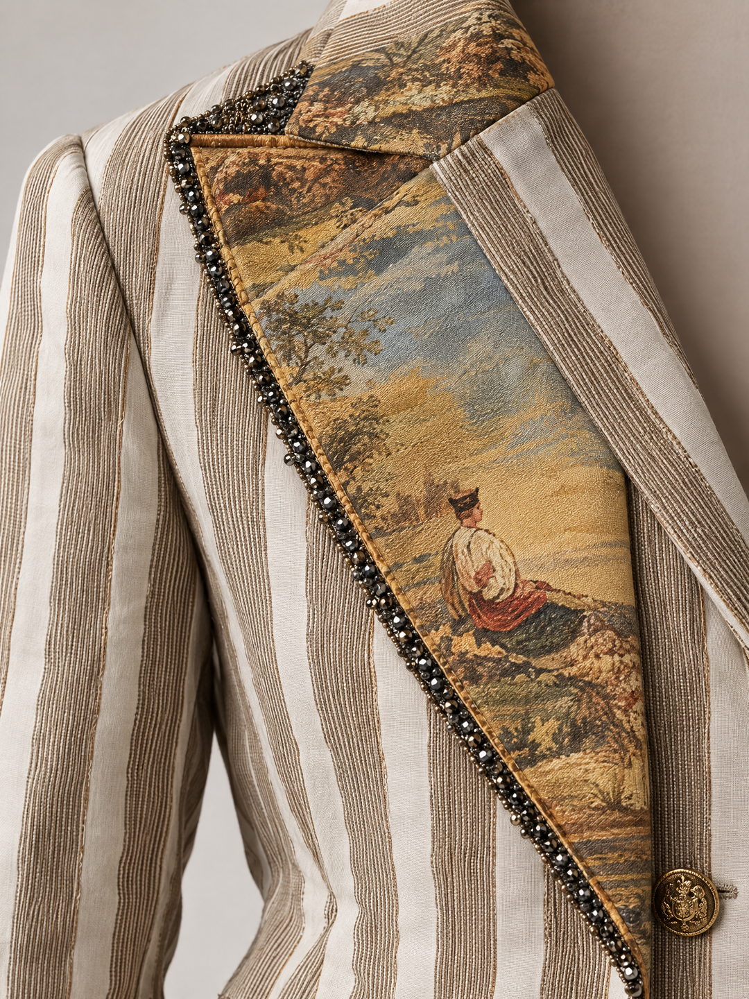 Eloise™ | Striped Blazer with Artistic Details