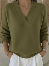 Violette™ | Pull ample avec col en V