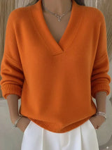 Violette™ | Pull ample avec col en V