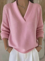 Violette™ | Pull ample avec col en V