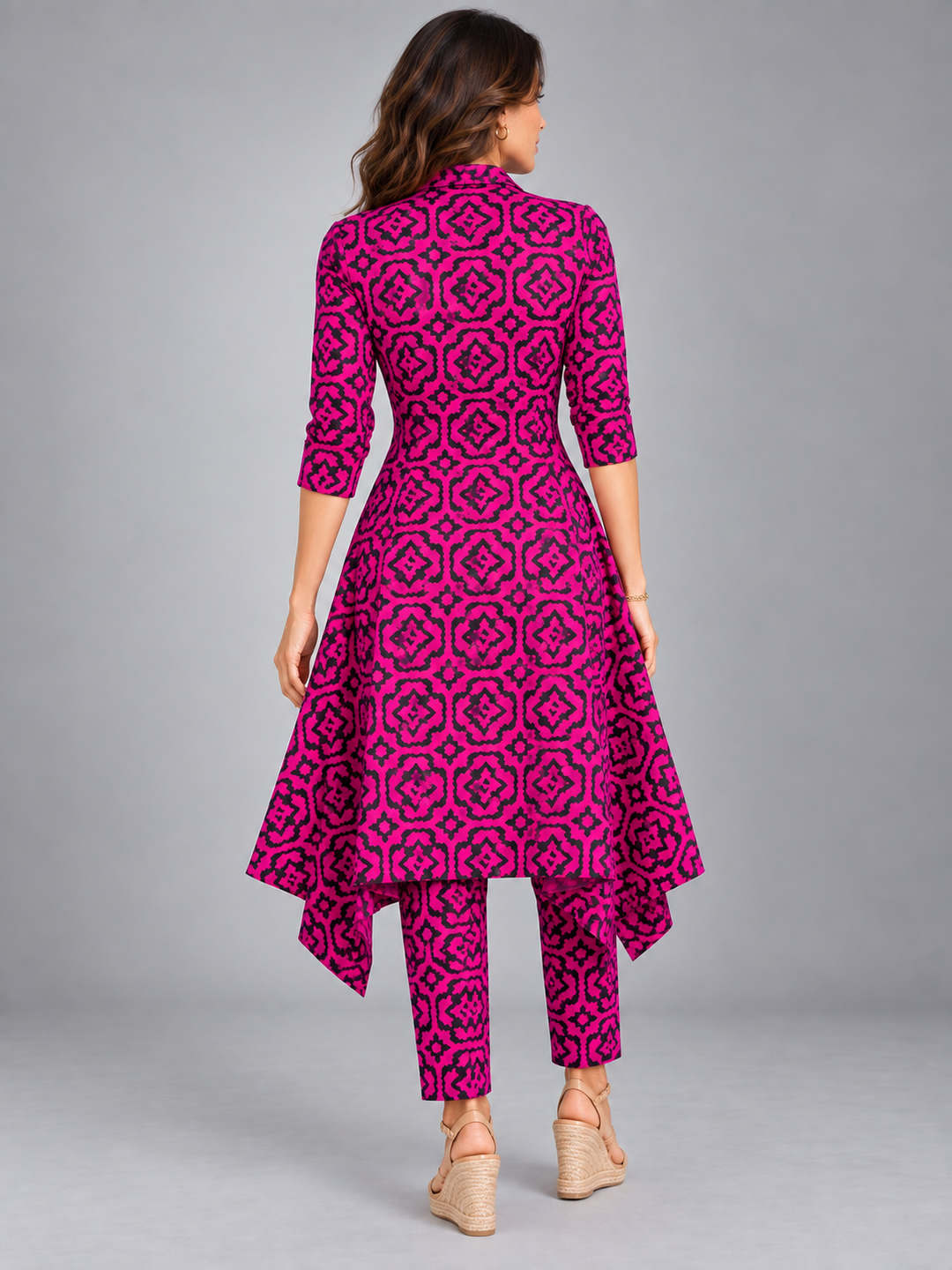 Laura | Elegant Printed Set with Flowing Tunic and Trousers