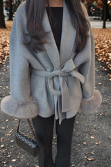 Manica del cappotto di pelliccia