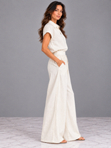 Aveline | Ensemble élégant avec chemise et jupe longue fluide