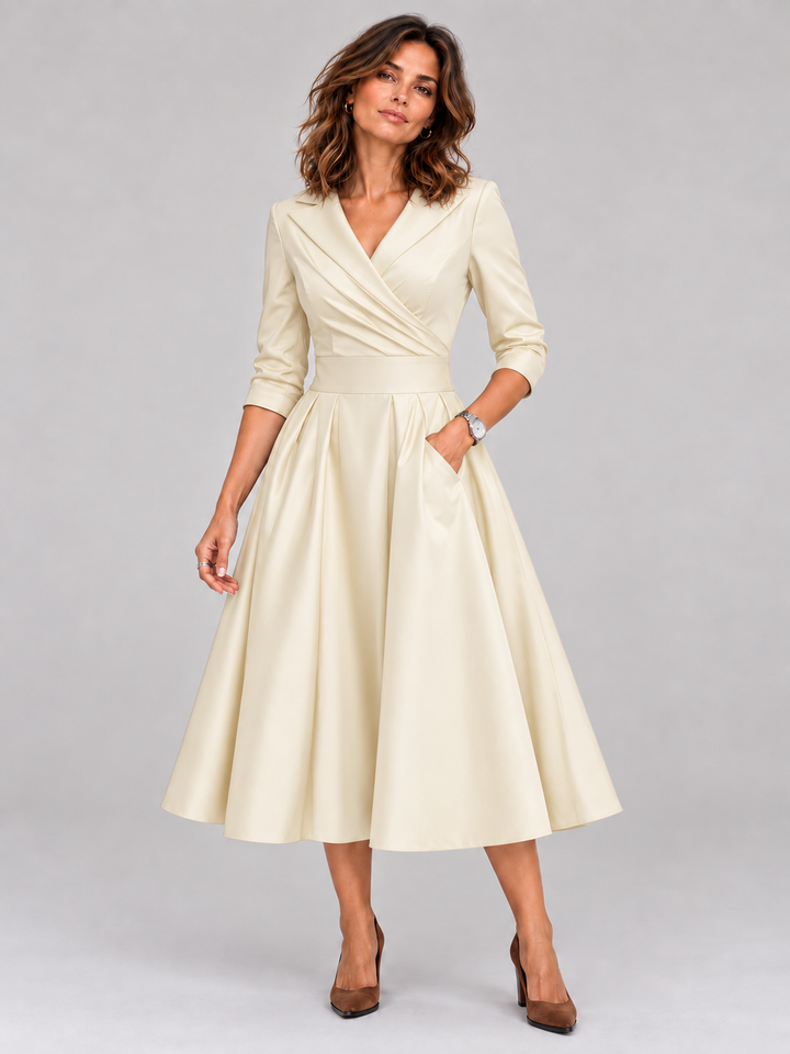 Lina | Satin Midi Dress