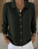 Odette™ | Veste en tricot avec col et boutons
