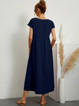 ROBE LÉGÈRE EN COTON DOUX AVEC POCHES