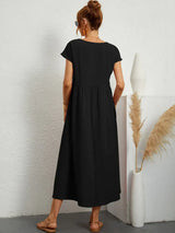 ROBE LÉGÈRE EN COTON DOUX AVEC POCHES