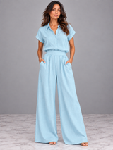 Aveline | Ensemble élégant avec chemise et jupe longue fluide