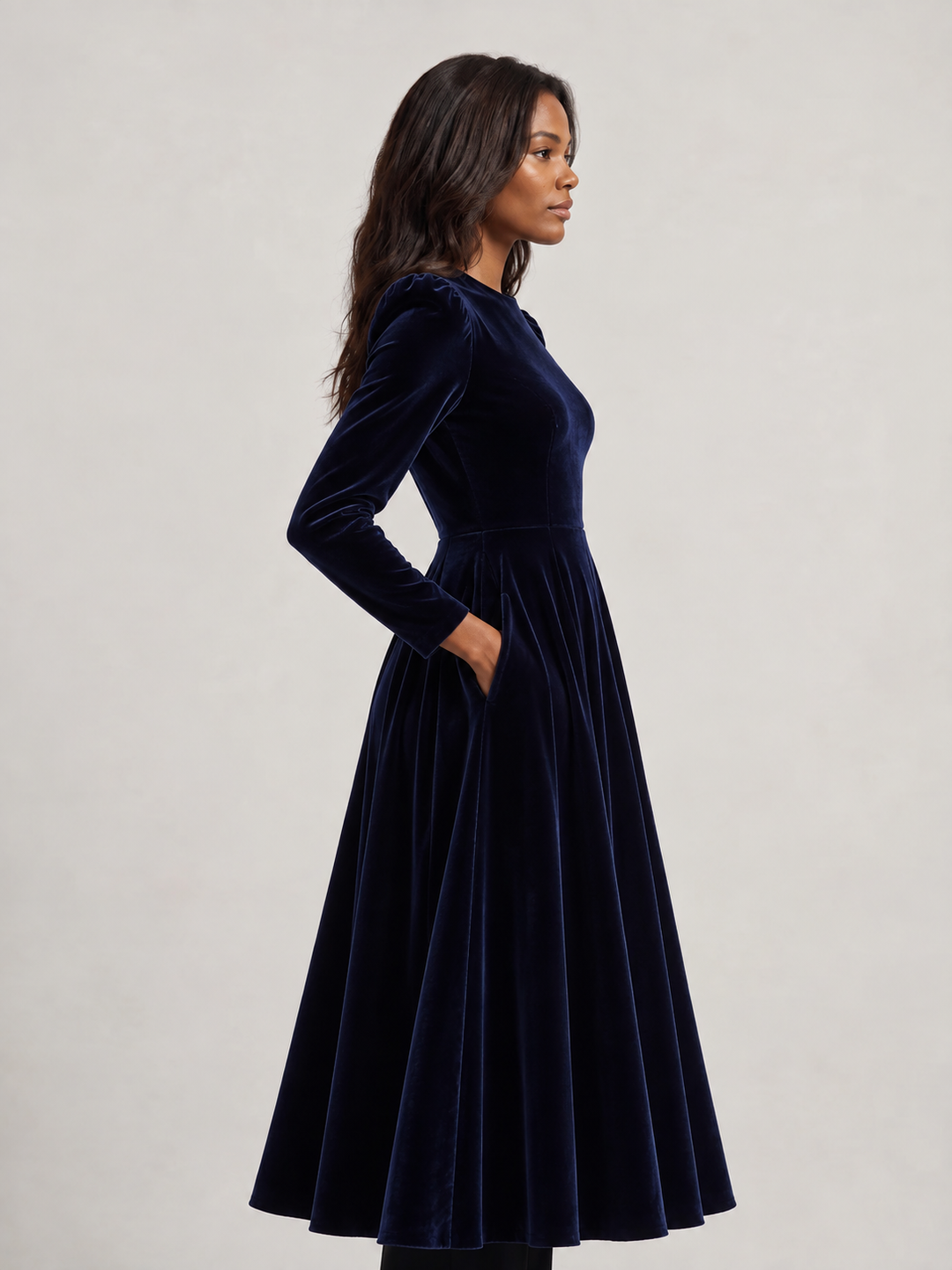 Aurora | Velvet Grace Midi Dress