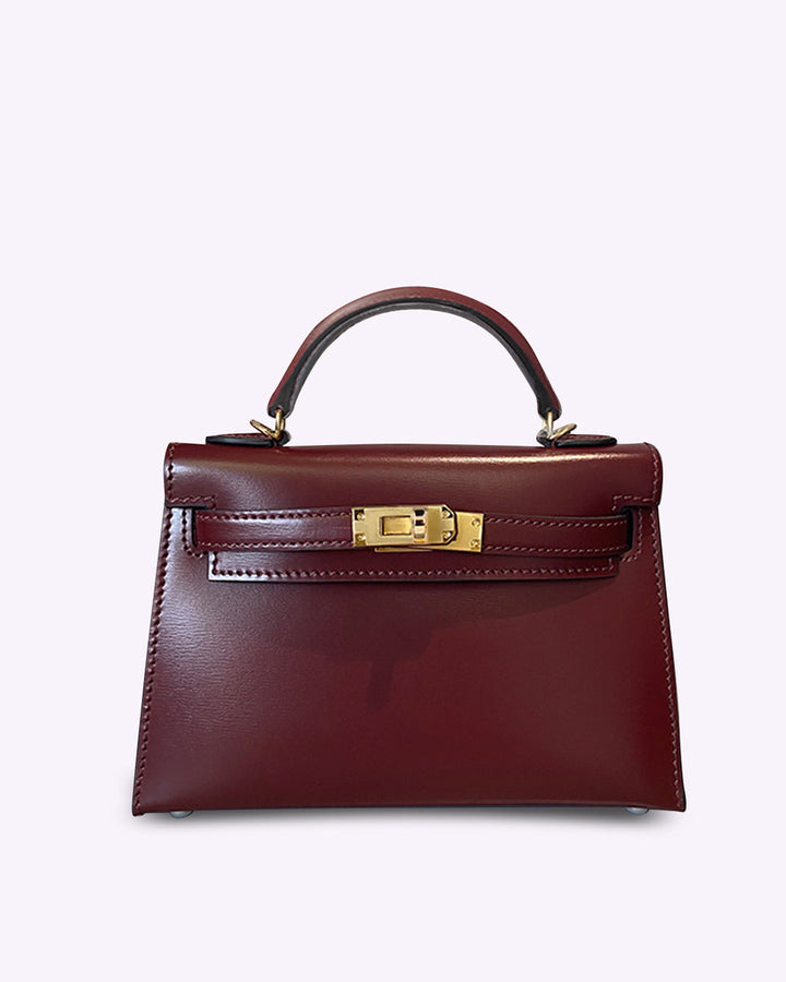 Amelia | Elegant Burgundy Leather Mini Bag