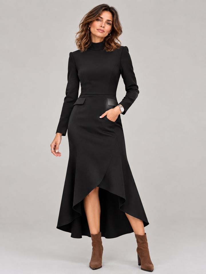 Elegant High-Neck Maxi Dress