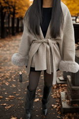 Manica del cappotto di pelliccia