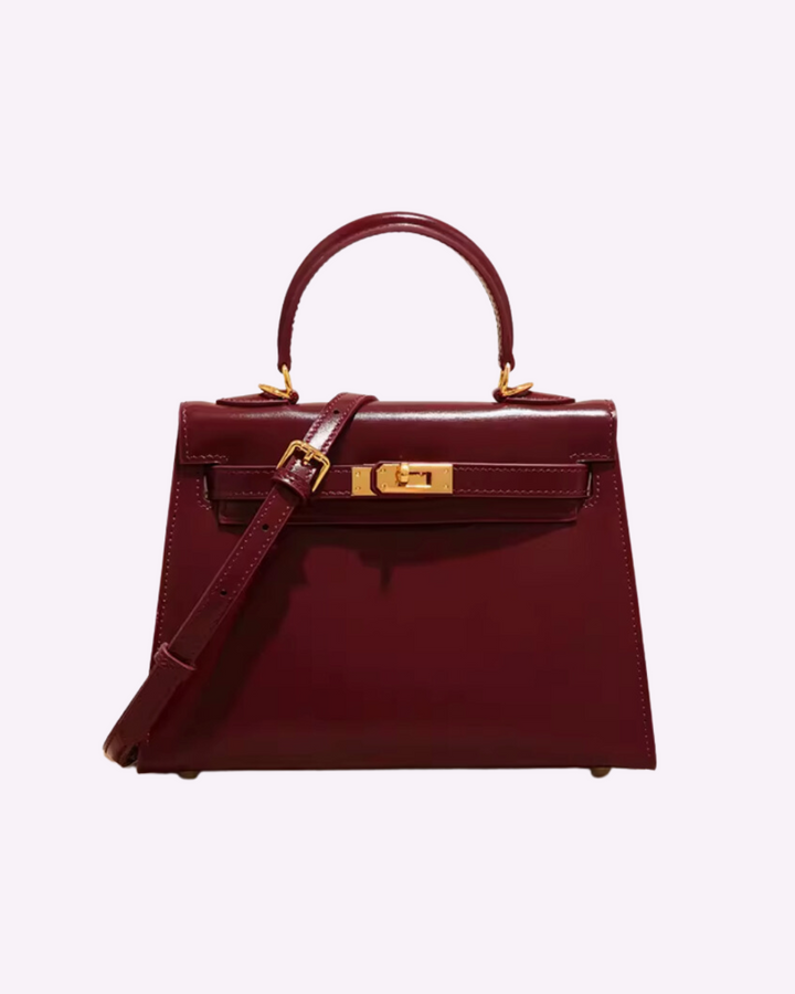 Amelia | Elegant Burgundy Leather Mini Bag