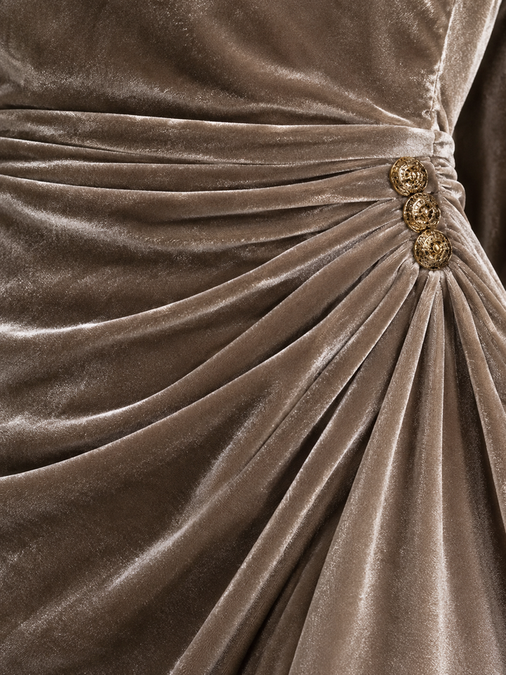 Elsa | Elegant Draped Midi Dress