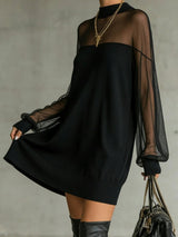 Robe noire en voile
