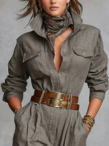 Combinaison Ceinturée Élégante