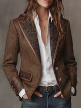 Camille™ | Blazer élégant à détails contrastés