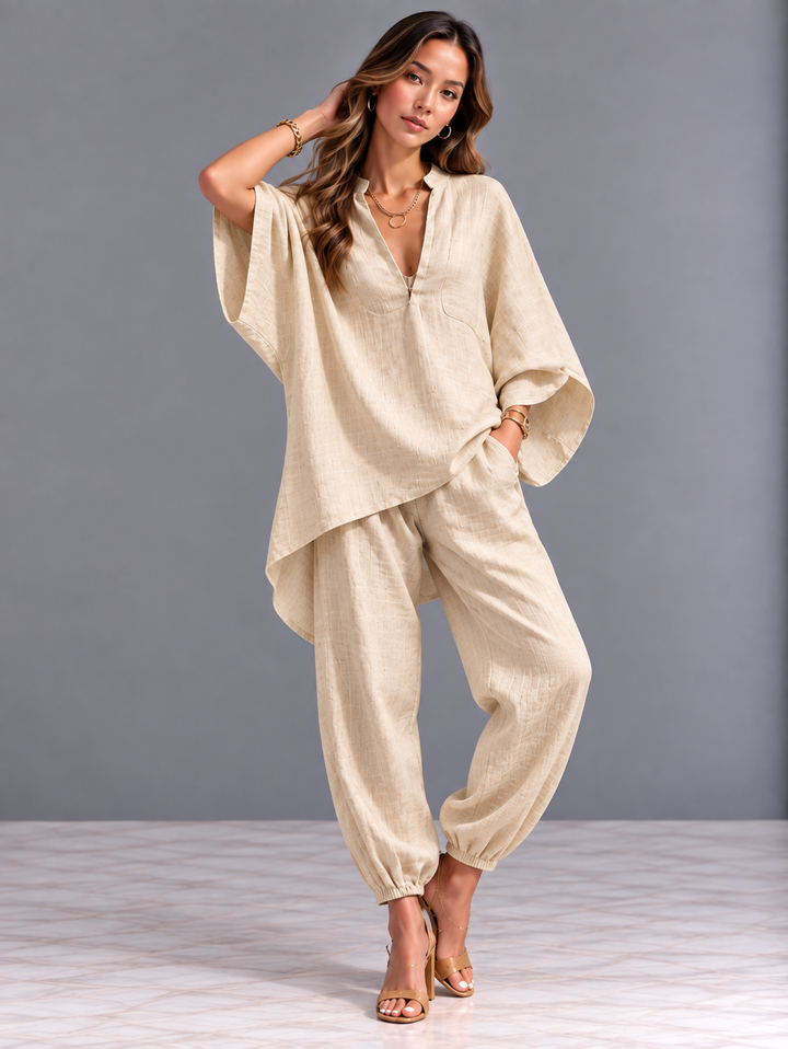 Sienna | Flowing Set with Oversized Blouse and Relaxed Trousers