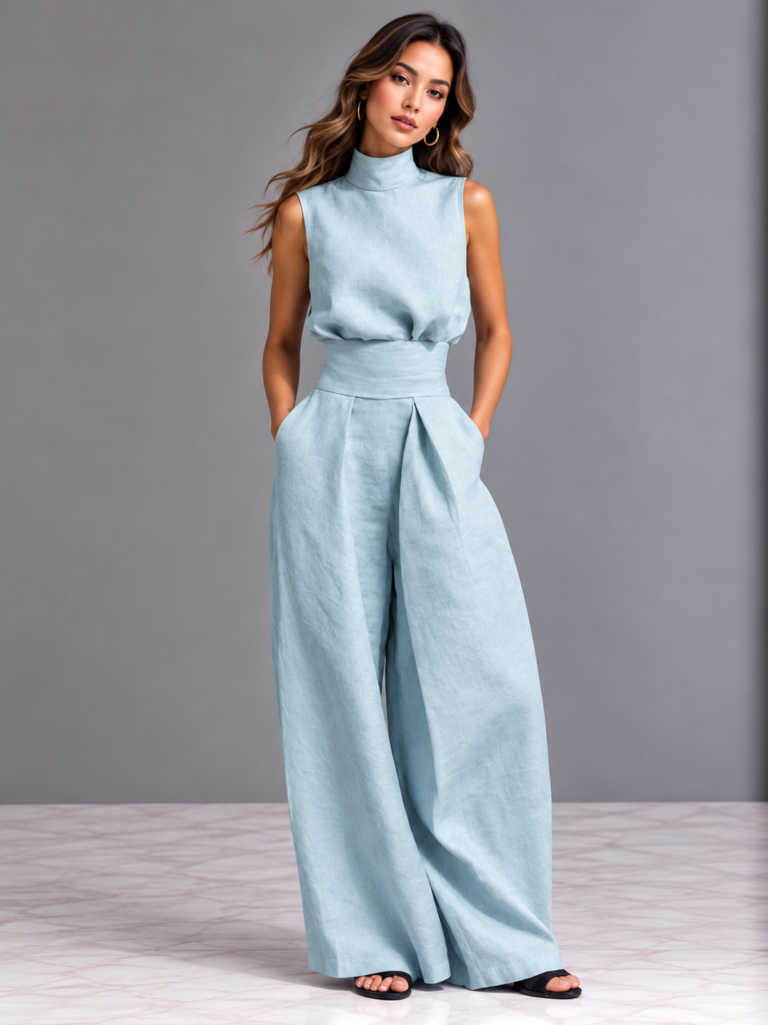 Clara™ | Flowing Linen-Blend Set
