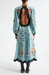 Robe Midi Bleu
