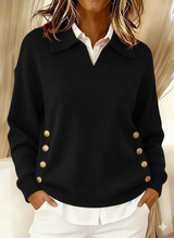 Valentine™ | Pull avec col polo et boutons