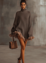 Robe pull à volants — Douce, chaude & romantique