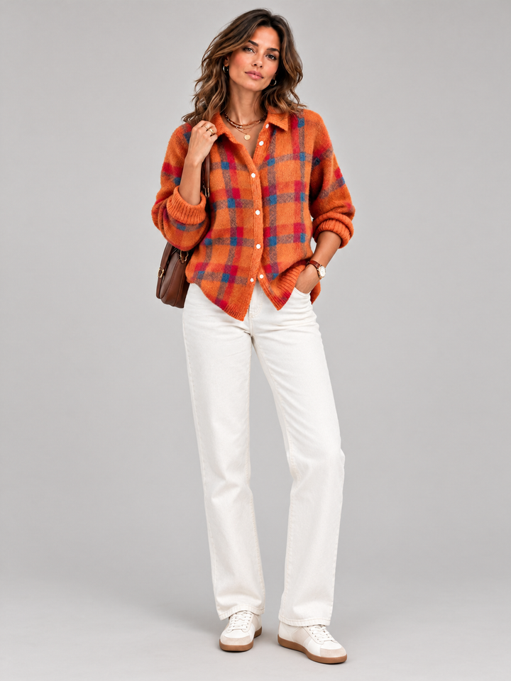 Poppy™ | Checked Knit Jacket