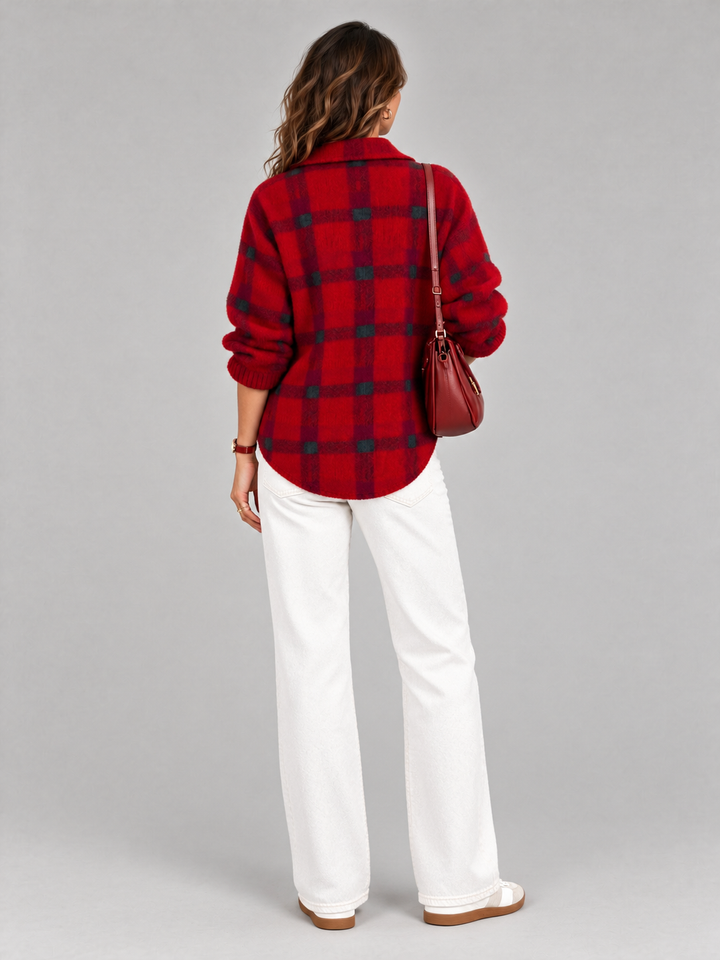 Poppy™ | Checked Knit Jacket