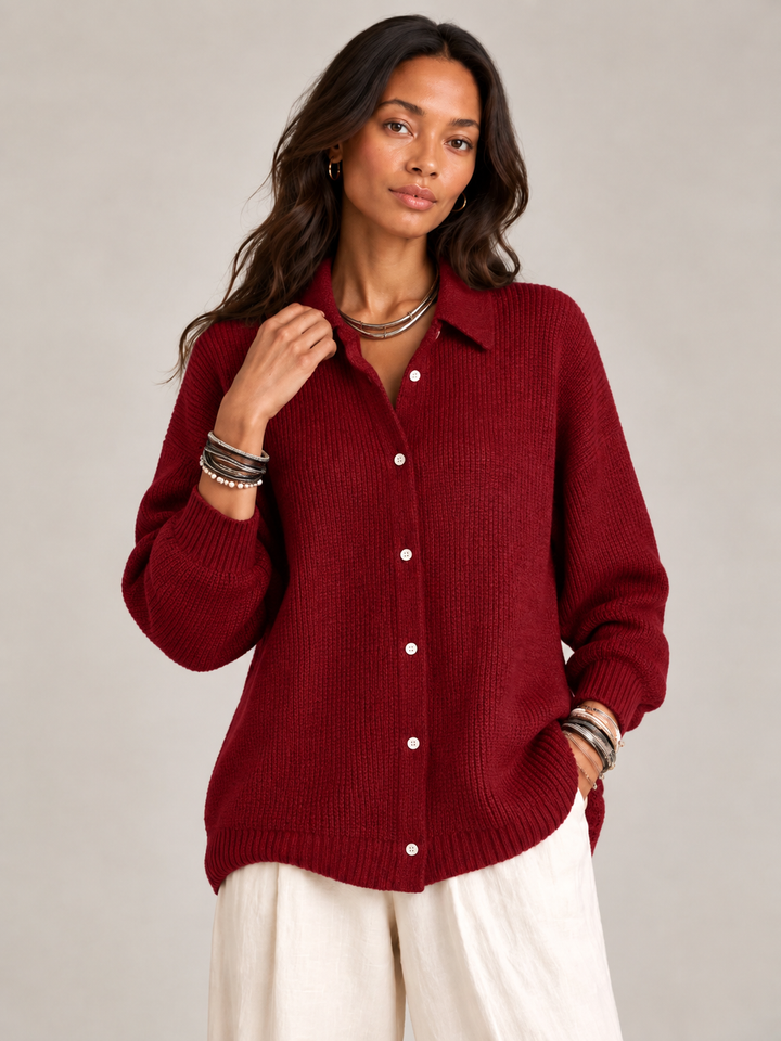 Camilla™ | Textured Knit Cardigan with Buttons