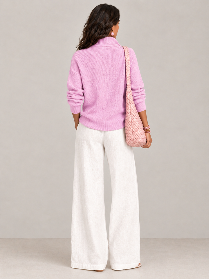 Paula™ | Jersey Polo with V-Neck
