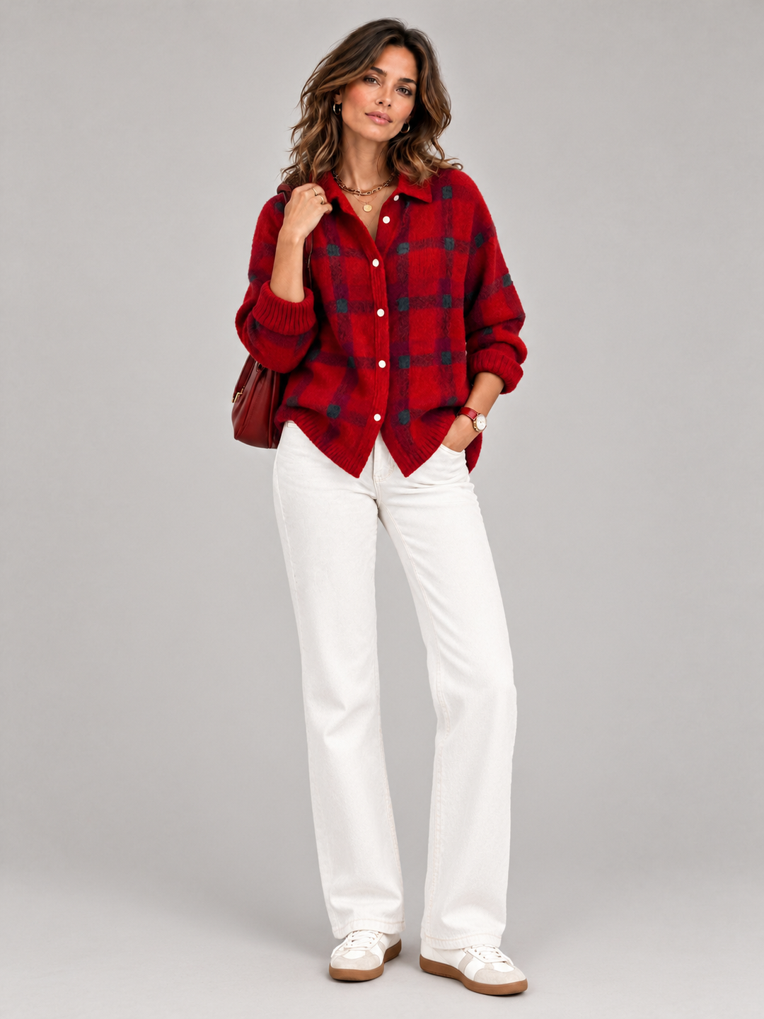 Poppy™ | Checked Knit Jacket