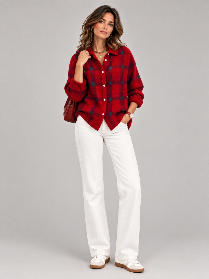 Poppy™ | Checked Knit Jacket