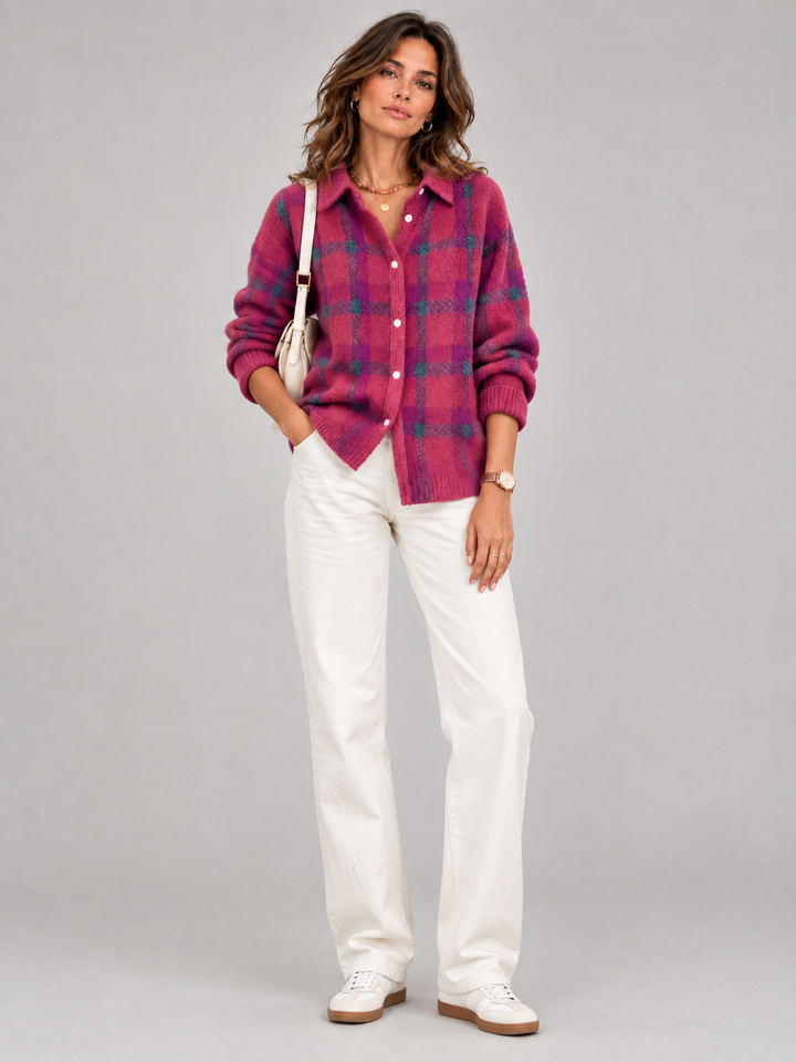 Poppy™ | Checked Knit Jacket