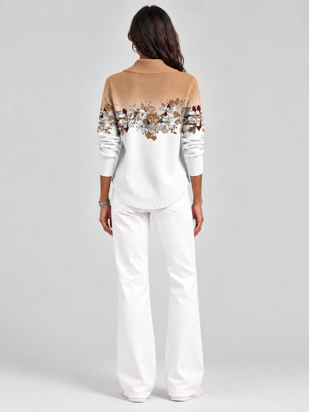Alice™ | Floral Jumper with Roll Neck