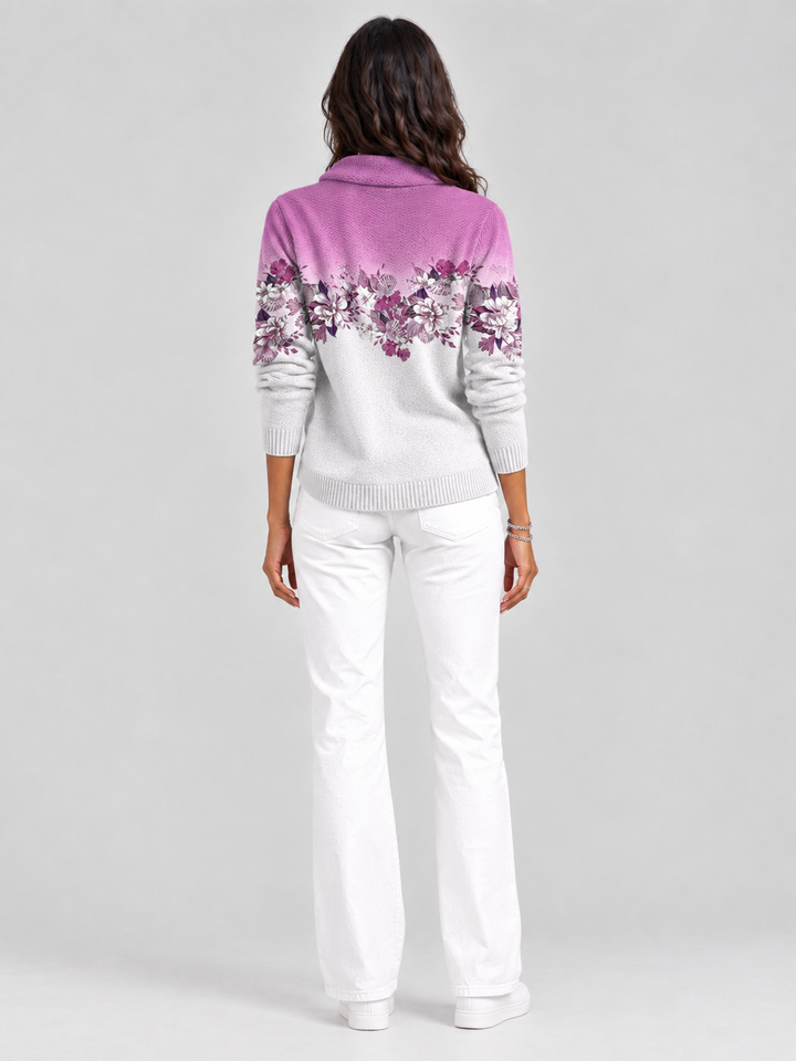 Alice™ | Floral Jumper with Roll Neck