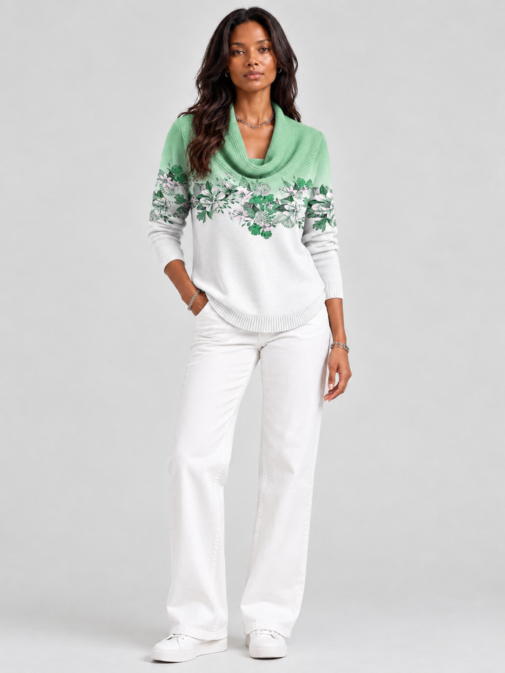 Alice™ | Floral Jumper with Roll Neck