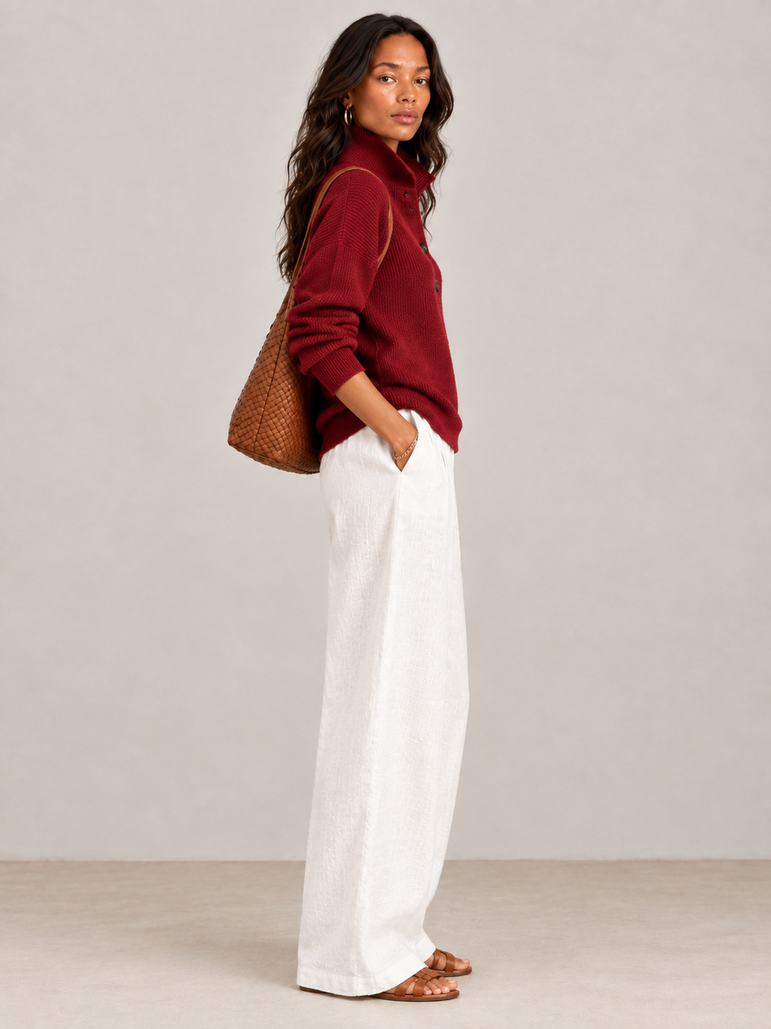 Paula™ | Jersey Polo with V-Neck