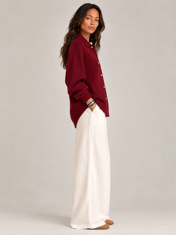 Camilla™ | Textured Knit Cardigan with Buttons