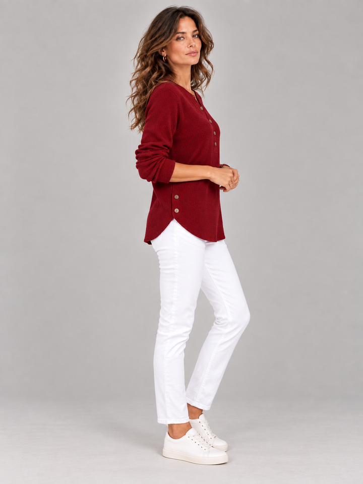 Bella™ | Henley Tunic with Buttons
