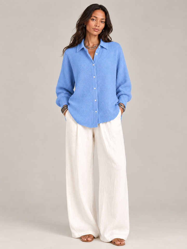 Camilla™ | Textured Knit Cardigan with Buttons
